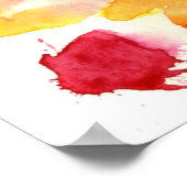 Abstracte florale waterverf schilderijen 5 poster (Hoek)