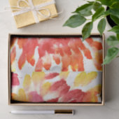 Abstracte florale waterverf schilderijen 5 tissuepapier (Geschenk)