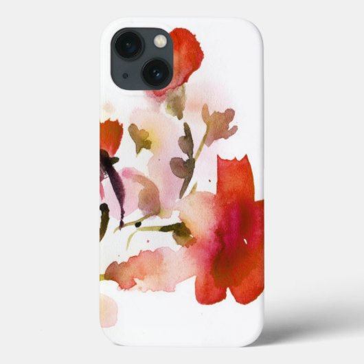 Abstracte florale waterverf schilderijen Case-Mate iPhone case (Achterkant)