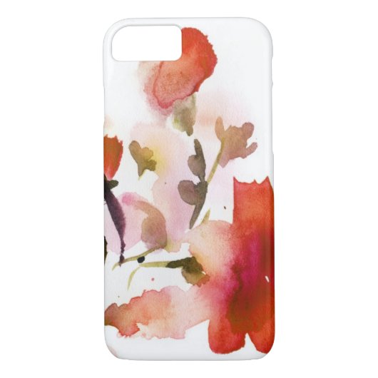 Abstracte florale waterverf schilderijen Case-Mate iPhone case (Achterkant)