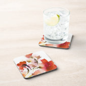 Abstracte florale waterverf schilderijen onderzetter (Rechterzijde)