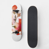 Abstracte florale waterverf schilderijen persoonlijk skateboard (Voorkant)