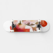Abstracte florale waterverf schilderijen persoonlijk skateboard (Horizontaal)