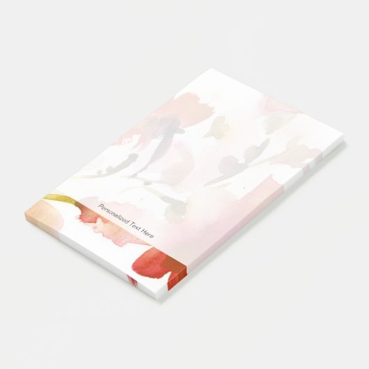 Abstracte florale waterverf schilderijen post-it® notes (Schuin)