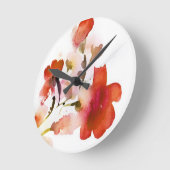 Abstracte florale waterverf schilderijen ronde klok (Hoek)