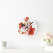 Abstracte florale waterverf schilderijen ronde klok (Huis)