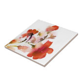 Abstracte florale waterverf schilderijen tegeltje (Zijkant)