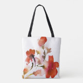Abstracte florale waterverf schilderijen tote bag (Achterkant)