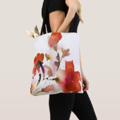 Abstracte florale waterverf schilderijen tote bag (Dichtbij)