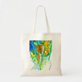 Abstracte florale waterverf tote bag (Voorkant)