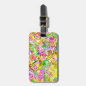 Abstracte floranje met een korte kleur bagagelabel (Voorkant verticaal)