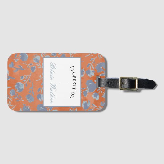 Abstracte Florence Waterverf Acrylhoudend Bagagela Bagagelabel (Voorkant (horizontaal))