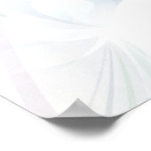 Abstracte Florenz Achtergrond blauw en wit Poster (Hoek)