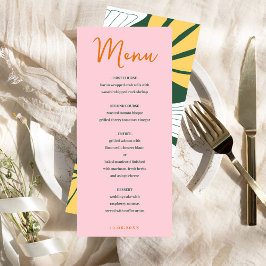 Abstracte florroze en groene mix en overeenkomend  menu