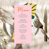 Abstracte florroze en groene mix en overeenkomend  menu