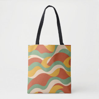 Abstracte Flow All-Over-Print Schoudertassen Tote Bag