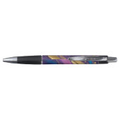 Abstracte Flow Art- Blauw Paarse Roze en Goud- Pen (Achterkant)