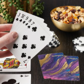 Abstracte Flow Art-Blue Paarse Roze en Goud- Pokerkaarten (Insitu)