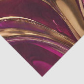 Abstracte Flow Art-Fuchsia Paarse en Gold- Tissuepapier (Detail)