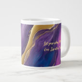 Abstracte Flow Art-Motivatie- Grote Koffiekop (Voorkant rechts)