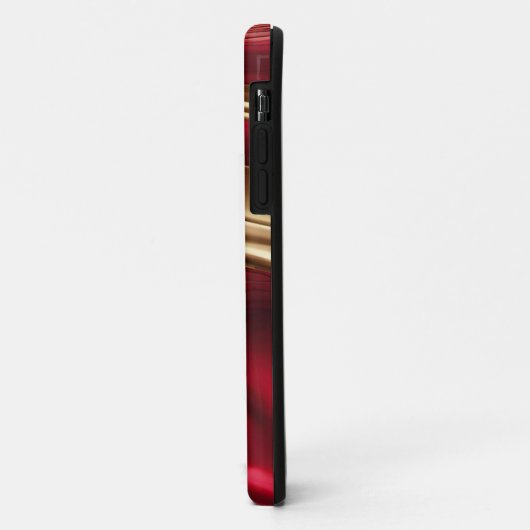 Abstracte Flow Art-Red en Gold Case-Mate iPhone Case (Achterkant/links)