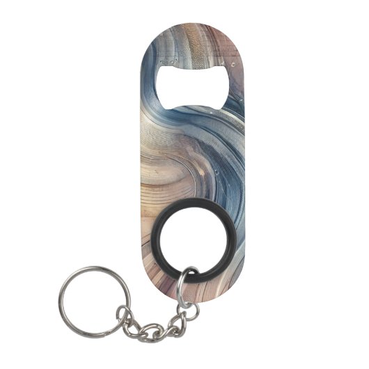 Abstracte Flow Bottle Opener Sleutelhanger Mini Flessenopener (Voorkant)