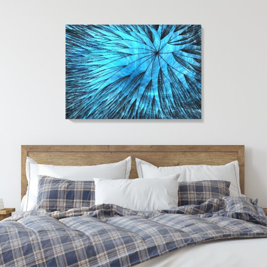 Abstracte Flower5 - Canvas afdrukken (Insitu (Slaapkamer))
