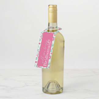 Abstracte Flower Bottle Hangers Hot Pink Mint Gree