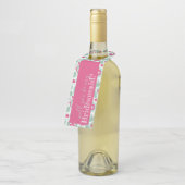 Abstracte Flower Bottle Hangers Hot Pink Mint Gree (Schuin)