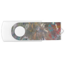 Abstracte "Flower Forest" USB Swivel Flash Drive