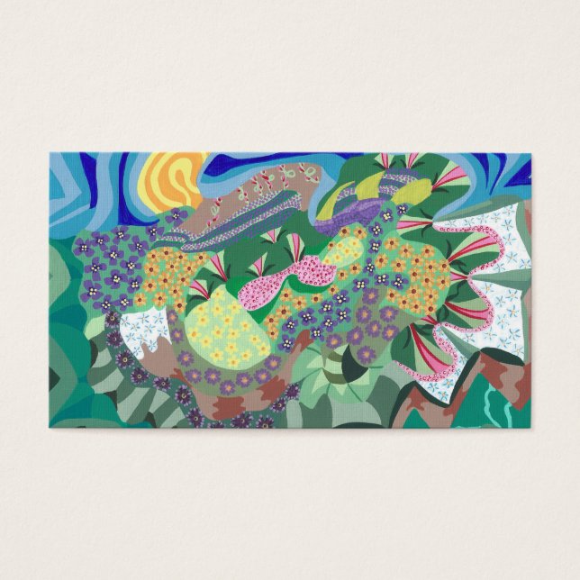 Abstracte Flower Garden Artist Trading Kaart (Voorkant)