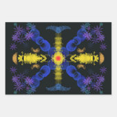 Abstracte Flower Gift Wrap Inpakpapier Vel (Voorkant 2)