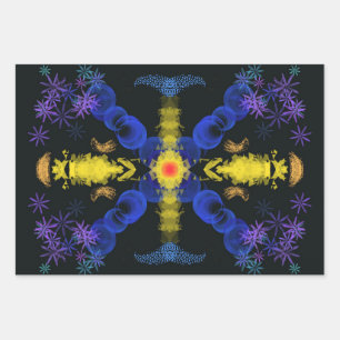 Abstracte Flower Gift Wrap Inpakpapier Vel