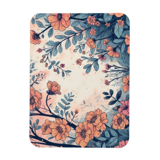 Abstracte Flower Ontworpen Flexibele Fotomagneet Magneet (Verticaal)