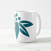 Abstracte Flower Silhouette Coffee Mok (Voorkant rechts)