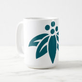 Abstracte Flower Silhouette Coffee Mok (Voorkant links)