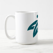 Abstracte Flower Silhouette Coffee Mok (Links)