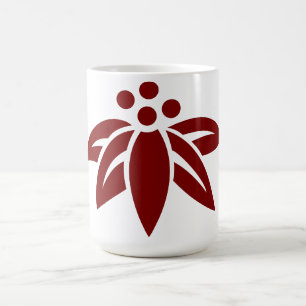 Abstracte Flower Silhouette Coffee Mok