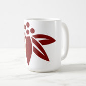 Abstracte Flower Silhouette Coffee Mok (Voorkant rechts)