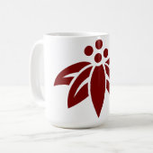 Abstracte Flower Silhouette Coffee Mok (Voorkant links)