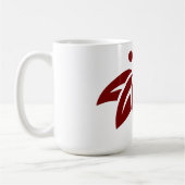Abstracte Flower Silhouette Coffee Mok (Links)