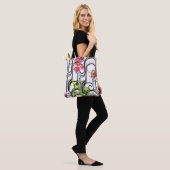 Abstracte FlowerLines-Canvas tas (Op model)