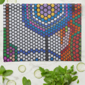 Abstracte Flowers Kitchen Towel Theedoek (Gevouwen)