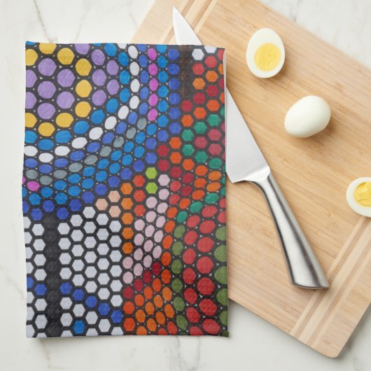 Abstracte Flowers Kitchen Towel Theedoek (Quarter Fold)