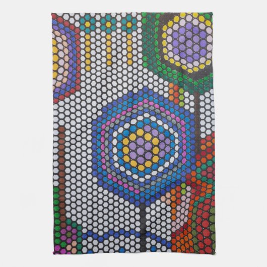 Abstracte Flowers Kitchen Towel Theedoek (Verticaal)