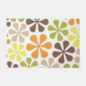 Abstracte Flowers Retro-kleuren Deurmat (Voorkant)