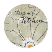 Abstracte Flowers Voeg een 12-inch Glas toe Snijplank (Voorkant)