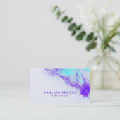 Abstracte Fluid Art mixing Paint Makeup Artist Visitekaartje (Staand voorkant)