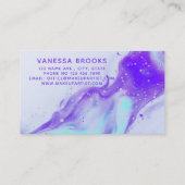Abstracte Fluid Art mixing Paint Makeup Artist Visitekaartje (Achterkant)