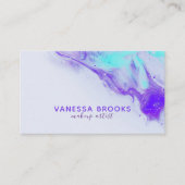 Abstracte Fluid Art mixing Paint Makeup Artist Visitekaartje (Voorkant)